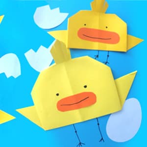 兒童紙藝 萌小雞折紙貼畫